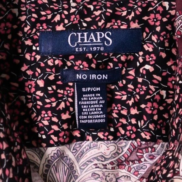 Chaps Ralph Lauren Women's Shirt Button Up Paisley Floral No Iron Blouse Top S - Picture 3 of 8